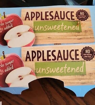 UNSWEETENED APPLESAUCE, UNSWEETENED