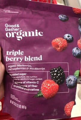 TRIPLE BERRY BLUEBERRIES, BLACKBERRIES & RED RASPBERRIES BLEND, TRIPLE BERRY